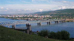 ponte ferroviária sobre o rio Yenisei - ferrovias da Rússia