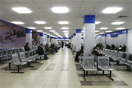 sala de espera do aeroporto alykel em norilsk - rússia