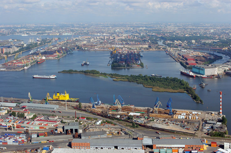portos marítimos da Rússia - porto de São Petersburgo