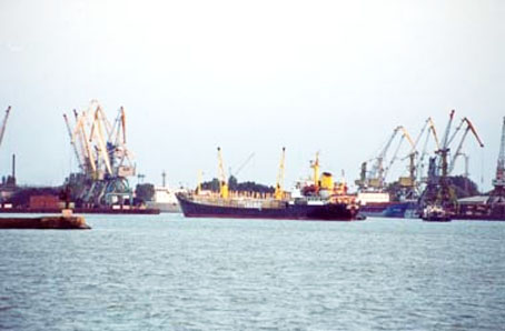 portos marítimos da Rússia - vista do porto de Yeisk no Mar de Azov