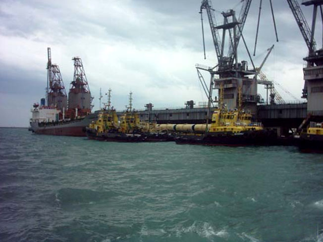 portos marítimos da Rússia - vista do porto de Novorossiysk no Mar Negro