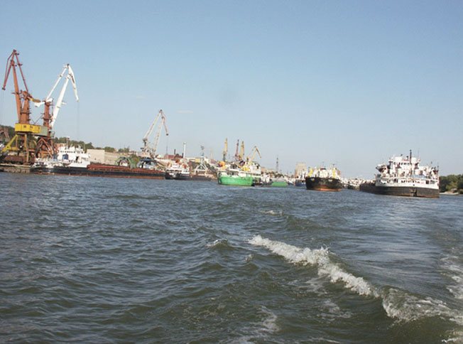 portos marítimos da Rússia - vista do porto de Rostov-do-Don