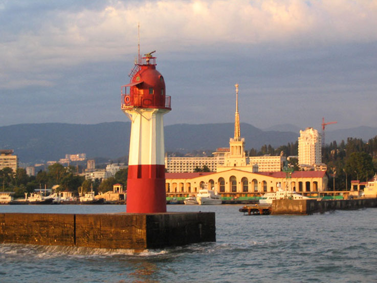 portos marítimos da Rússia - vista do porto de Sóchi no Mar Negro
