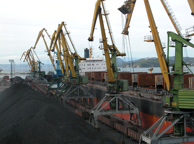 portos marítimos da Rússia - vista do porto de Vostochny