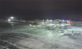 aeródromo do aeroporto internacional vnukovo em moscou - rússia