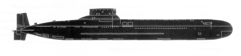 frota do submerso da Rússia - submarinos nucleares russos com mísseis balisticos - classe 941 Akula
