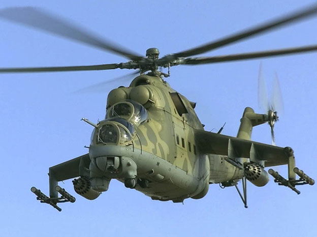 força aérea da Rússia - helicóptero de combate russo Mi-24