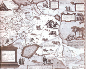 mapa da  Rússia de 1562, a partir de Atlas Orteliya