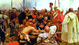 cossacos de Zaporójie escrever uma carta para o Sultão da Turquia