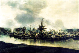 vitória da frota russa na batalha de Gangut