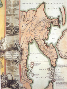 fragmento da mapa de Kamchatka