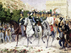 entrada das tropas russas em Paris