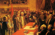 assinatura do acordo sobre a formação da URSS