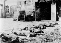 os corpos dos executados pelos bolcheviques em Kharkov