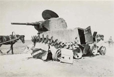 conflito armado entre União Soviética e Japão em 1939 - tanque soviético, danificado pelo japonês