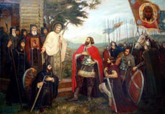Serguiy de Radonej abençoa o príncipe Dmitriy Donskoy antes da batalha