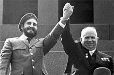 crise dos mísseis de Cuba - N. Khrushchov e Fidel Castro em Moscou