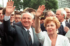 Mikhail Gorbachev e sua esposa, Raisa Gorbacheva
