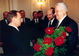 história da Rússia moderna - Boris Iéltsin e os membros do governo russo