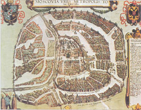mapa de Moscou em 1610