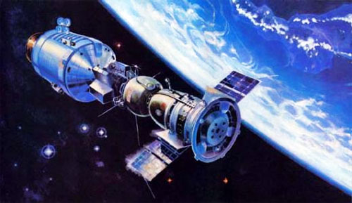 Rússia no espaço - estação espacial soviética Salyut