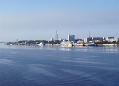Federação da Rússia - o porto marítimo de Arkhangelsk
