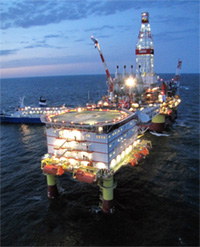 região de Astrakhan - Rússia - a produção de petróleo no Mar Cáspio