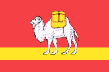 bandeira da Região de Cheliabinsk - Rússia