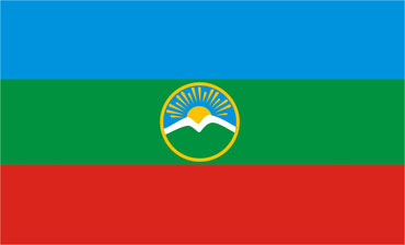 bandeira da República da Karachay-Cherkessia - Rússia