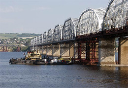 ponte ferroviária de Syzran sobre o rio Volga - ferrovias da Rússia