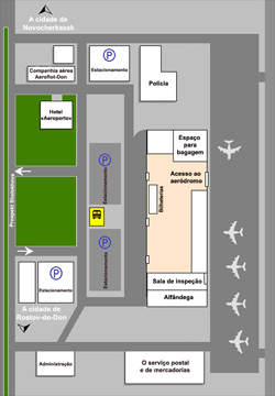 mapa do aeroporto internacional Rostov-do-Don - Rússia