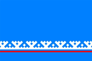 bandeira do Distrito Autônomo de Iamalo-Nenets ou Iamália - Rússia